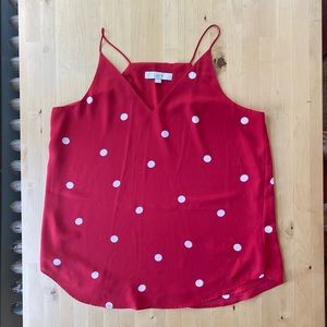 Red and White Polka dot Loft Top
